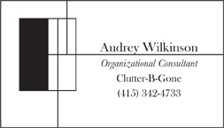 Audrey Wilkinson Business Card Design