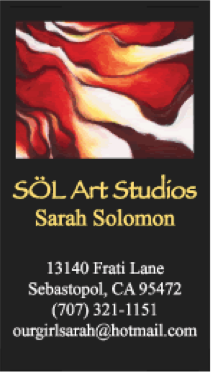 Sol Art Studios - Sarah Solomon Business Card Design